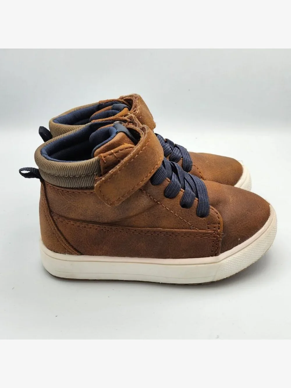 Brown Strap High-Top Lace-Up Boots | Kid's 7